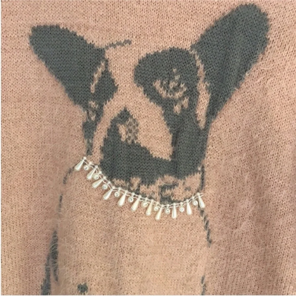 Christmas Holiday Winter French bulldog Sweater - Picture 2 of 8